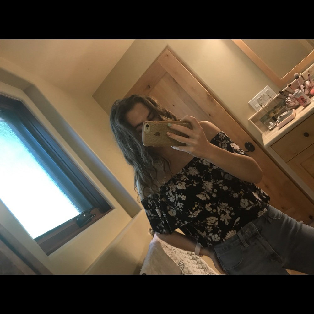 Floral off the shoulder top